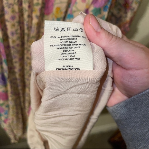 NWT Spell Mossy Patchwork Boho Dress Size L - Picture 6 of 8